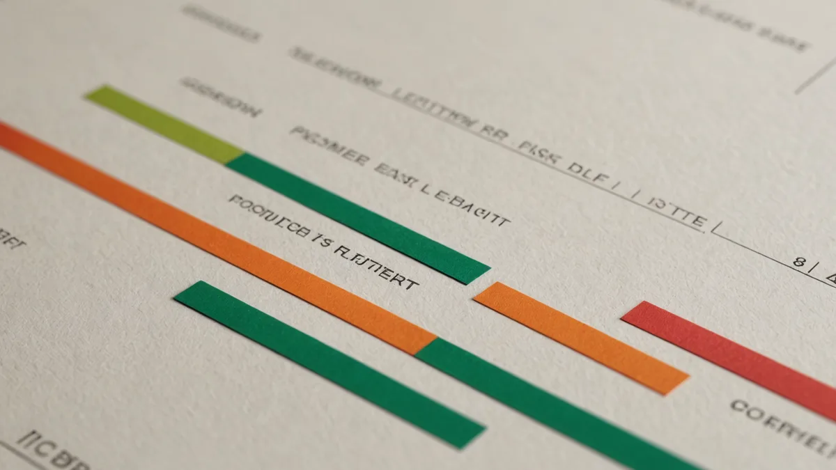 Color-coded risk annotation marks on a legal document