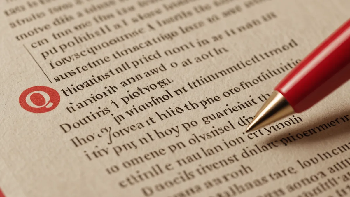 Contract document open to indemnity section with red underlining