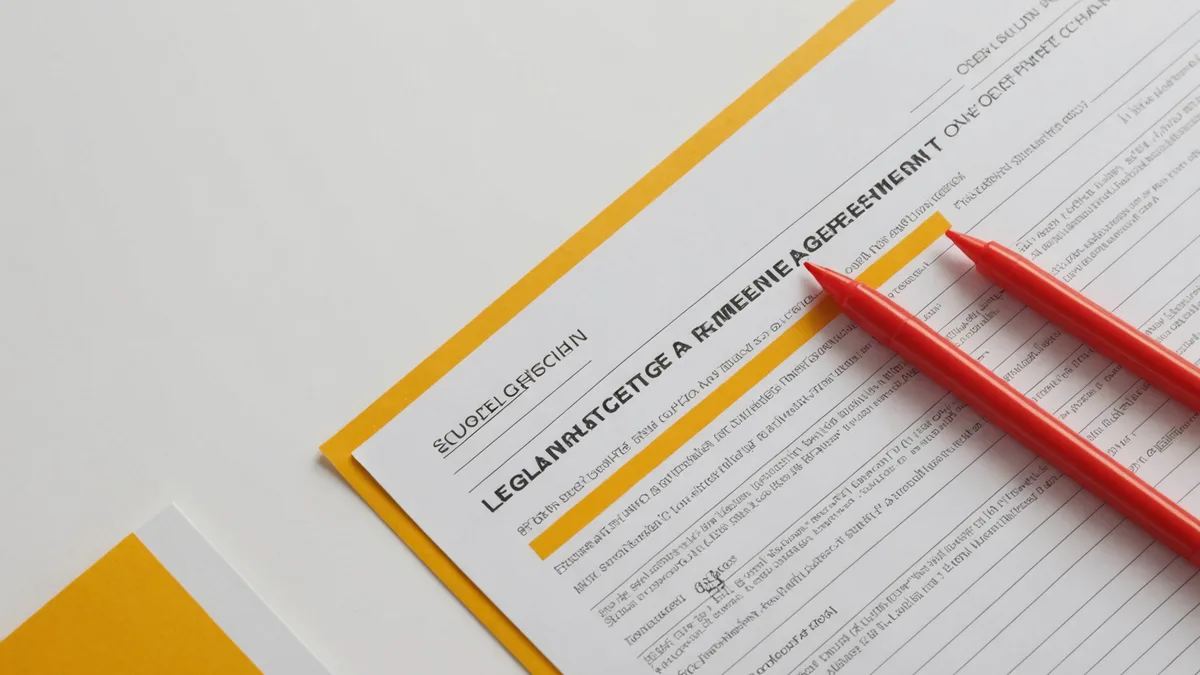 Vendor contract document with flagged clauses